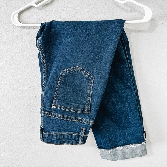 Eternal Summer Women’s Straight Leg Blue Short Jeans/Capris Fringe Size Small - Picture 1 of 12